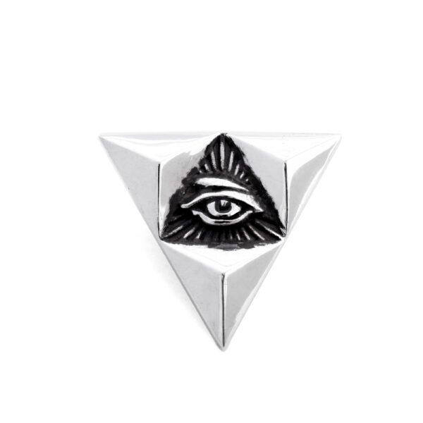 Ether11 Silver Sierpinski's Eye Pin