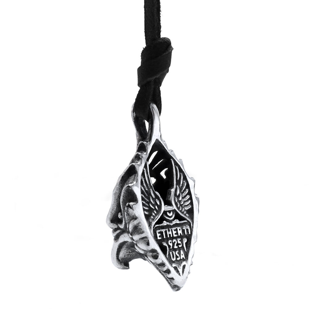 Ether11 Sterling Silver The Messenger Hawk Pendant
