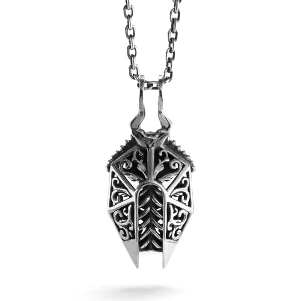 Ether 11 Sterling Silver Egyptian Victorian Scarab Pendant