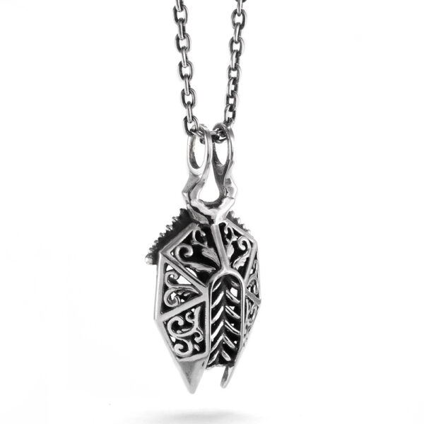 Ether 11 Sterling Silver Egyptian Victorian Scarab Pendant