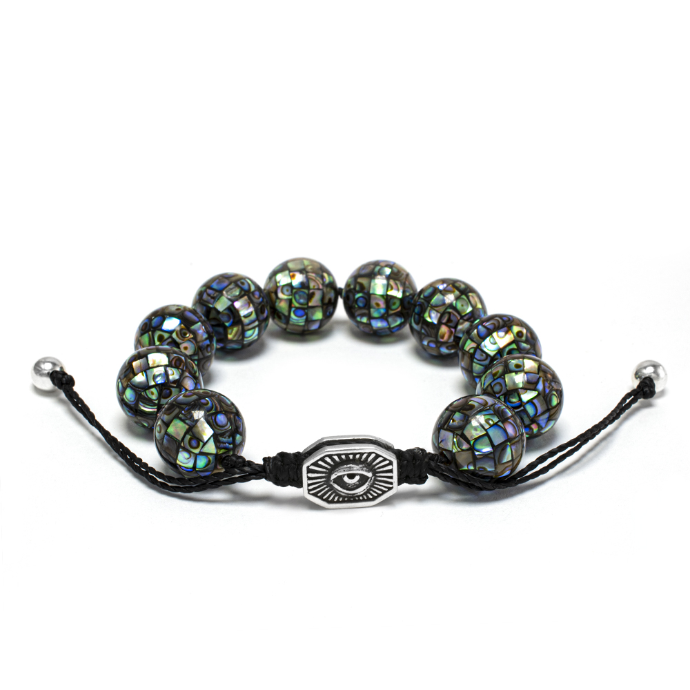 Black Rainbow Bracelet, Abalone Shell Memory Wire Cuff — CindyLouWho2